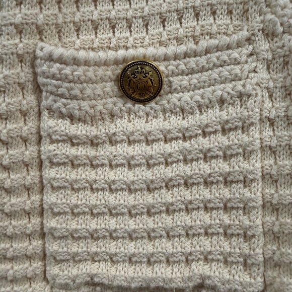 ME+EM Cream Textured Knit Vest Cardigan - Picture 5 of 5